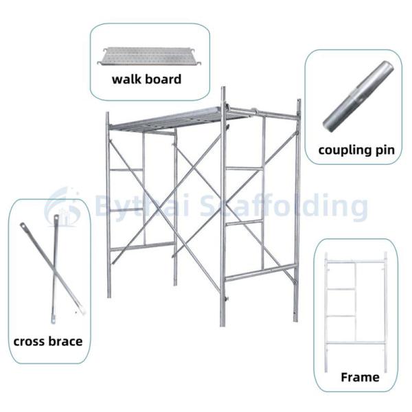 Pre-Galvanized Metal Step Ladder Frame Scaffolding For Commercial And Industrial Use