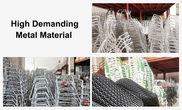 S сформировал классику дизайнерские простые 53x65x89cm стула провода металла на открытом воздухе обедая