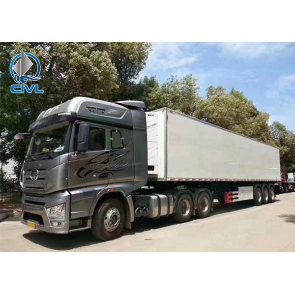 3 Axle Refrigerated Semi - Trailer 13-15m Long Refrigerator Semi Trailer 24000kg Cooler Trailer