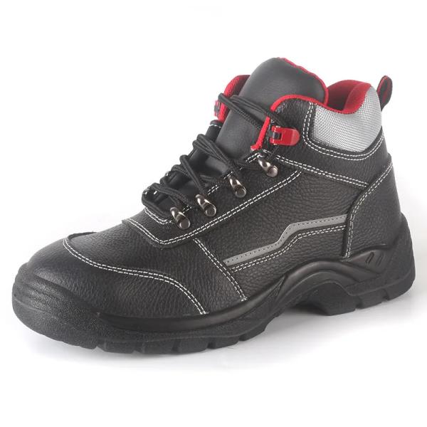 Chaussures de travail de sécurité industrielle en cuir véritable résistant aux ponctions