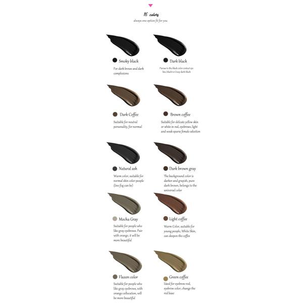 16 красит пигмент татуировки 100% чистый органический для макияжа губ Eyeline ресницы губ постоянного