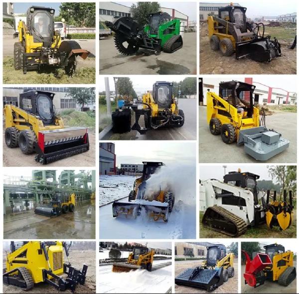 Hydrostatic Four-wheel Drive Mini Wheel Backhoe Skid Steer Loader with Yanmar Engine