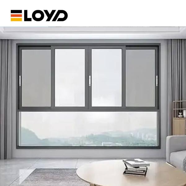 Ventana corredera de aluminio eficiente en energía con vidrio de baja energía