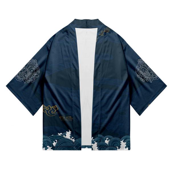 Stylish Oversized Black Denim Jacket , 100% Cotton Men'S Denim Kimono Jacket