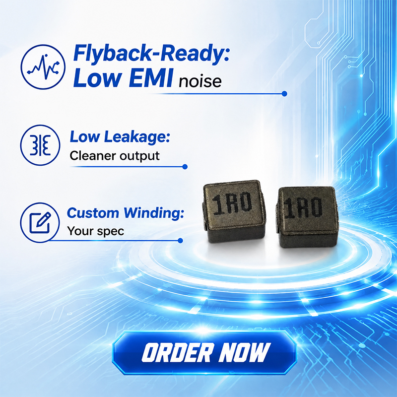 High Current Shielded 1R0 Molded Power Inductor for Stable DC-DC Power Supply