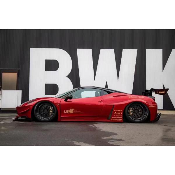 458 Ferrari Body Kit LB Style Front And Rear Bumper 2011 - 2014 Hood Spoiler For Car