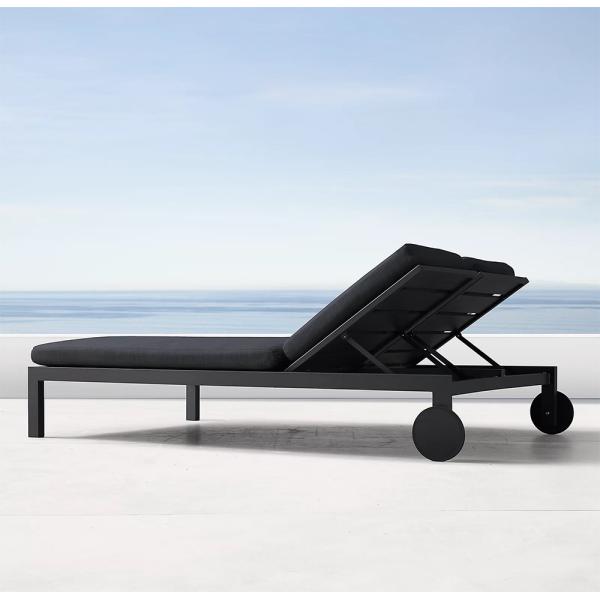 Modern Design Aluminum Frame Patio Poolside Leisure Lounge for Beach Chaise Lounger