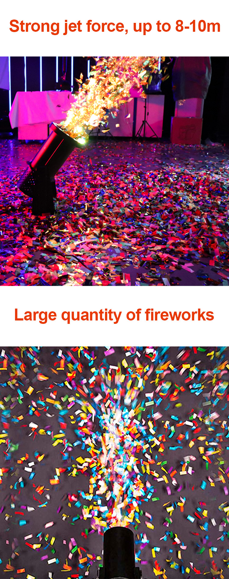 Влияние радуги машины воздуходувки Confetti машины DMX512 небольшого Confetti бумажное ручное