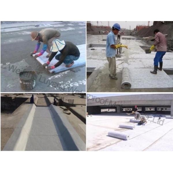 Waterproof Bathroom Floor Membrane 0.3mm-1.5mm Thickness Made with PP PE Composite