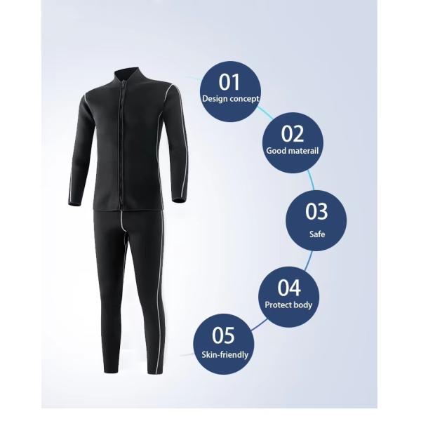 Traje de neopreno de buceo térmico de 3MM, traje de pesca submarina negro para deportes al aire libre y natación