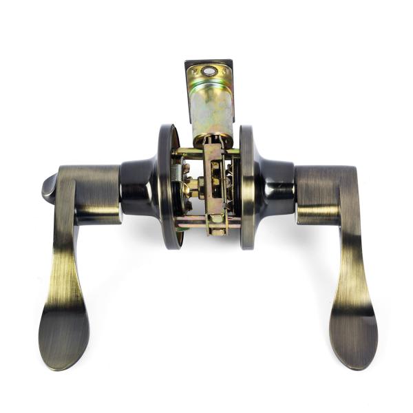 Ligação de zinco alavanca tubular porta de bronze antigo fechamento de porta de punho conjunto fechamento de porta Mortise