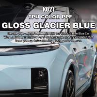 K021 Glacier brillant bleu TPU Couleur de voiture Ppf Wrap Vinyl Auto Wrap