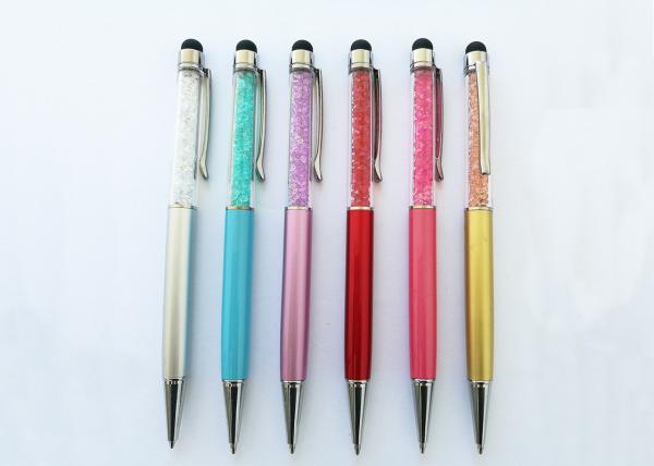 Crystal Twist Metal Pen with Stylus Pen for promotion with laser logo(M3001A)