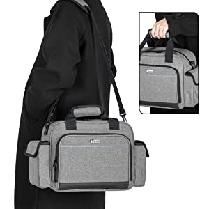 Home Health Nurse Bag Empty, Portable Medical Supplies Shoulder Bag For Hospice, Home Visit, Hospital Interns