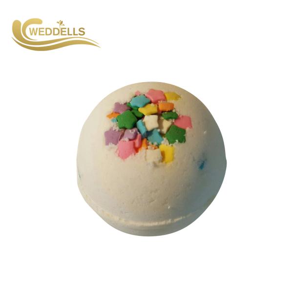 Single Color Organic Bath Bomb With Candy On Top Custom Gift Set