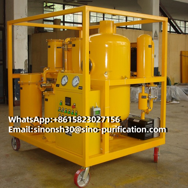 1200 liters/hour Precision Filtration Lubrication Oil Filter 600L / H Multifunction Vacuum oil purification plant