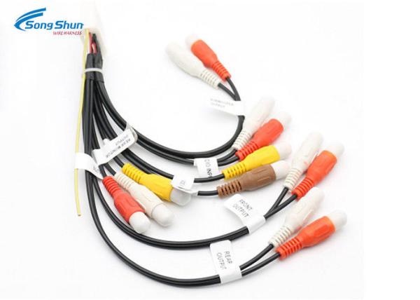 Home Appliance Auto Car Audio Extension Cable , 10 Inch 250mm RCA Audio Wiring Harness
