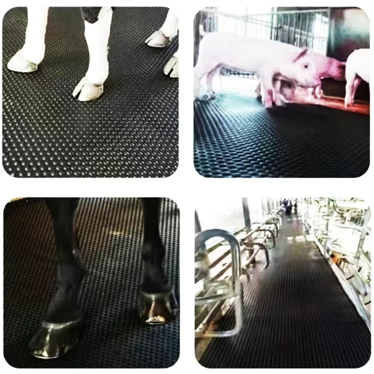 Anti-Slip Stable Mat with Shock Absorption and Durable SBR Rubber for Livestock Safety
