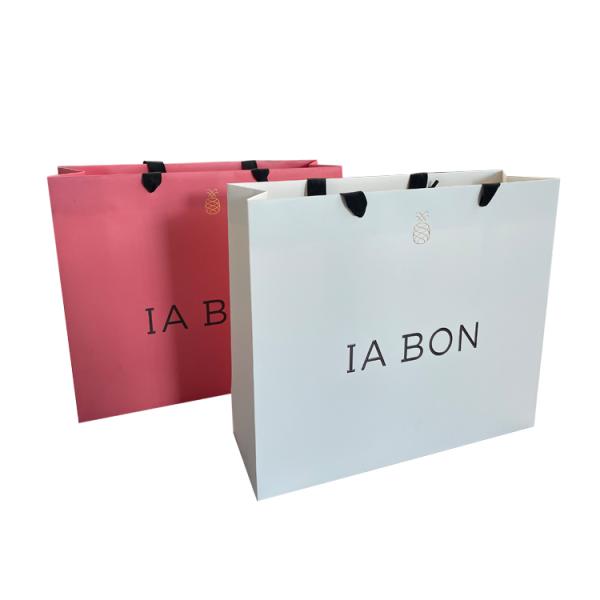 Customizable Paper Gift Bags Hot Stamping Surface Personalized Paper Bags