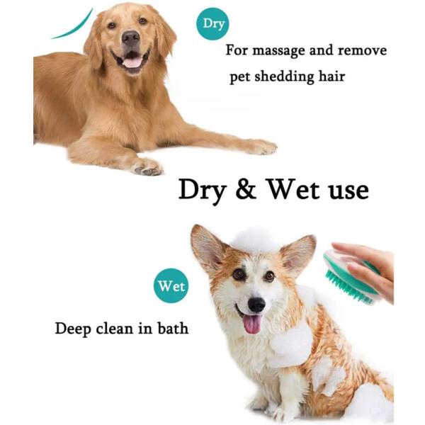 ABS Pet Wash Brush  Bath Massage Brush Soft Silicone Bristles