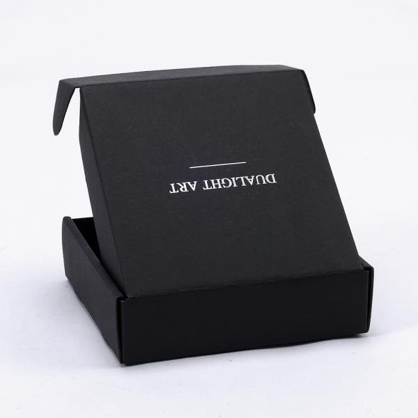Corrugated Board Matte Black Shipping Boxes for Underwear Shoes Gift Folding Mailer Box