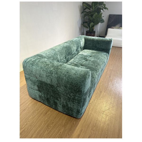 Custom Tufted Vacuum Compressed Sofa Bed Straight Corduroy High Density Sponge Filling Living Room Apartment Modular Sofa