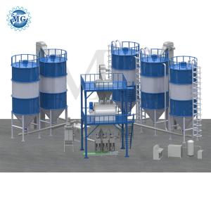 Large Amount Formula Dry Mix Powder Mortar Mixing Plant Wall Putty Sand Cement Mixer Tile Adhesive Glue Grout Production Line