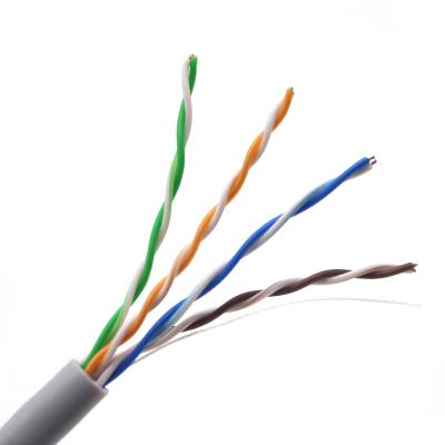 Cabo ethernet de cobre desencapado de Utp do cabo ethernet cinzento do PVC 1000ft CAT5E