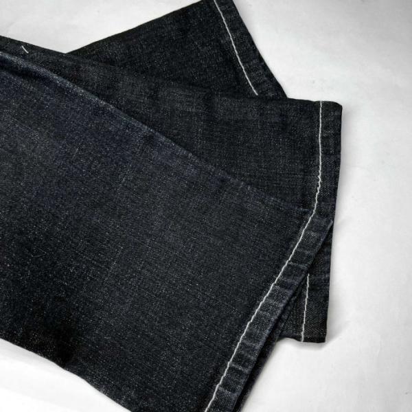 Breathable Sulfur Black Cotton Denim Fabric Cloth 170cm 11.5 Oz