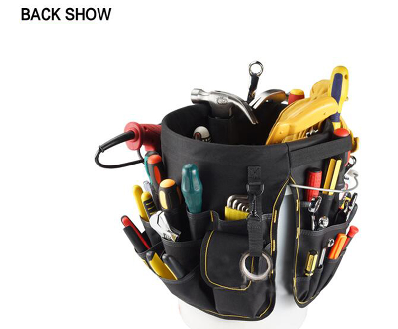 Customized Carpenter Gardening Plumber Tool Kit Heavy Duty Organizer Electrician Bucket Bag Tools