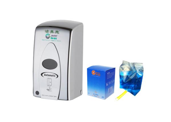 Chromed Hands Free Hand Sanitizer Dispenser Disposable Bag Customized Logo Printing