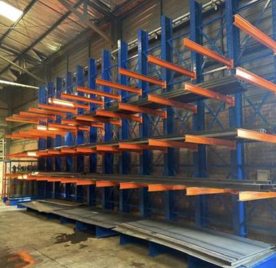 2-6 Levels Warehouse Storage Single Sided Cantilever Rack For Long And Bulky Items