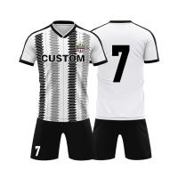 Branco 7 preto 	Camiseta feita sob encomenda do treinamento do futebol do decote em V de Team Jersey