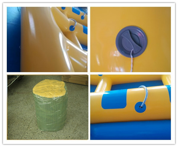 Colored Inflatable Flying Fish Water Sports Banana Boat Fire Retardant