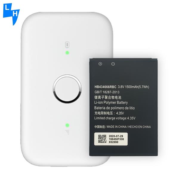 Bateria para telemóvel HB434666RBC para Huawei E5573 E5573S E5575 3.8V 1500mAh Original e de longa duração