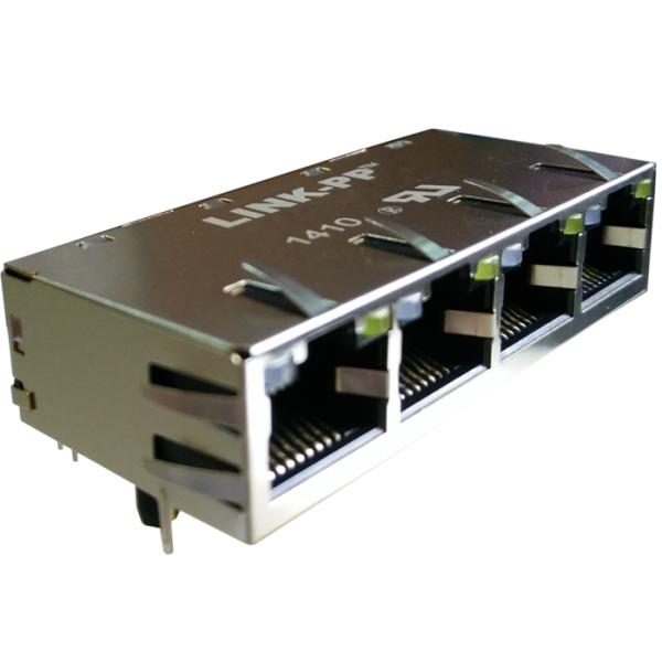 Плата-вверх Magjack гигабита порта lan Rj-45 jack 1x4 порта 0826-1C4T-32-F Rj45 Multi