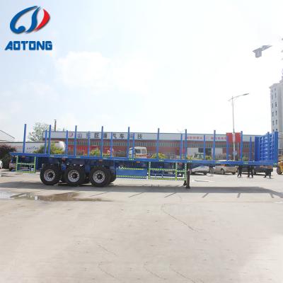 40 Ton Long Flatbed Container Trailers for Wood/Log/Timber Transportation in Korea