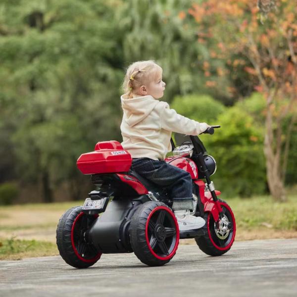 Moto elétrica para crianças com efeitos sonoros