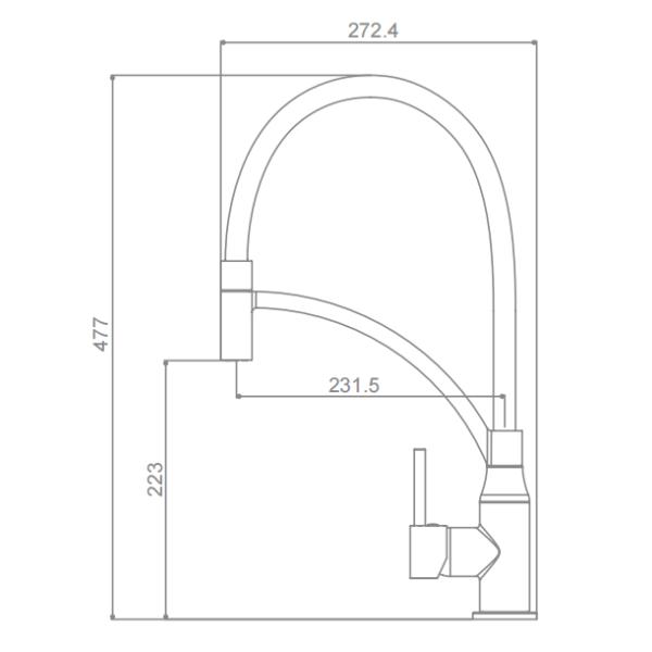 Silicone Hose Chrome Finish Kitchen Mixer Faucet Water Saving Corrosion Resistance