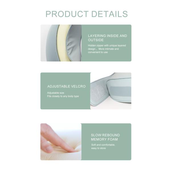 Portable U Shaped Neck Shoulder Massage Pillow PU Kneading Neck Shoulder Massager