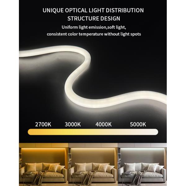 Luz de neón LED de silicona de 180 grados impermeable circular exterior flexible