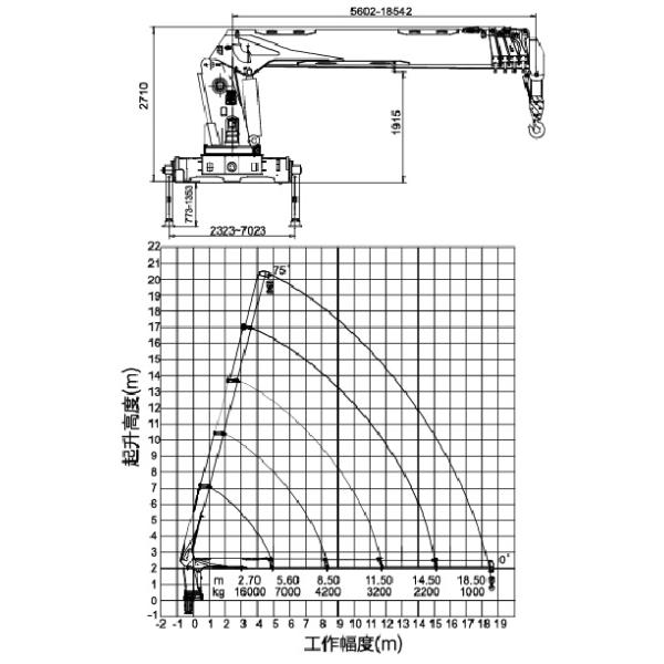 16 Ton construction Telescopic Boom Truck Crane Heavy Duty crane