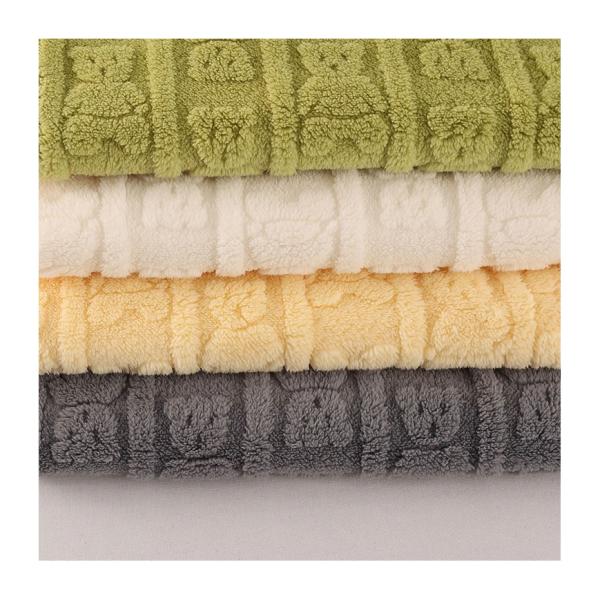 Eco-friendly 100% Cotton Soft Jacquard Fabric Shu Velveteen Sherpa Cotton Fabrics for Clothing for Home Blanket Textile