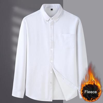 Mistura de Viscose/Polyester/Spandex Última camisa formal de manga longa para homens de negócios