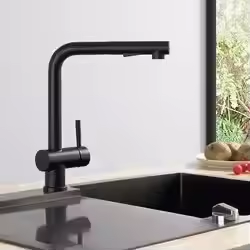 Modern Contemporary Deck-mounted Waterfall Kitchen Tap in Bright Chrome Plated Finish
