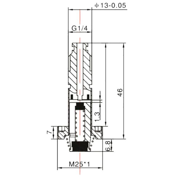3/2 Way 13.0mm OD NC SS304 KSD Water Solenoid Valve Armature Tube Assembly