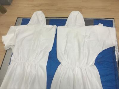Disposable microporous industry coverall with flap,PP or SMS non-woven,white protecitve coverall against oil