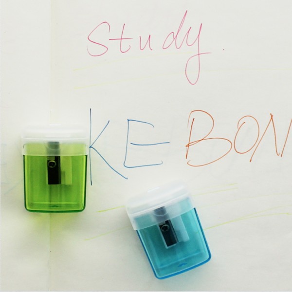 office school supplies translucent cover multicolor plastic sharpener