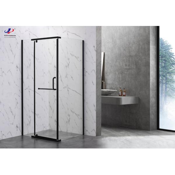6mm Tempered Glass With Modern Black Alum Shower Enclosure Sleek Durable