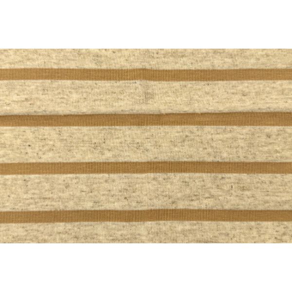Organic Stripe Linen Fabric 22% Linen 78% Cotton Knitted Tweed Fabric